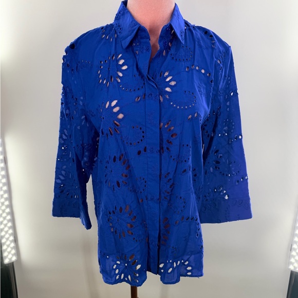 NWOT Zara Embroidered Eyelet Blouse - Picture 4 of 11